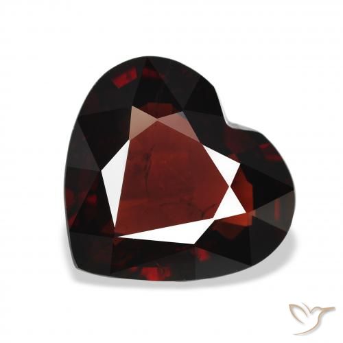 5.90ct Natural Rojo oscuro Granate almandino, Corazón, VS