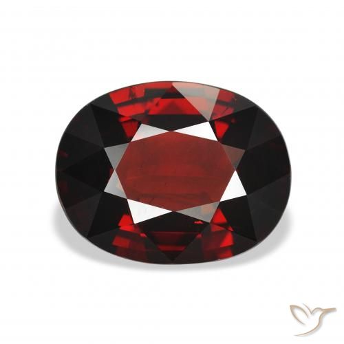 4.28ct Natural Rojo oscuro Granate almandino, Ovalada, VS