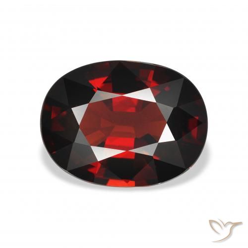 4.22ct Natural Rojo oscuro Granate almandino, Ovalada, VVS-VS