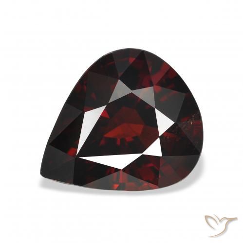 5.46ct Natural Rojo oscuro Granate almandino, En forma de pera, VS
