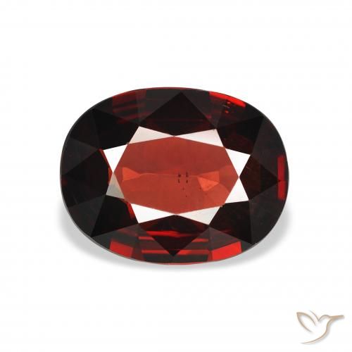 3.19ct Natural Rojo oscuro Granate almandino, Ovalada, VS