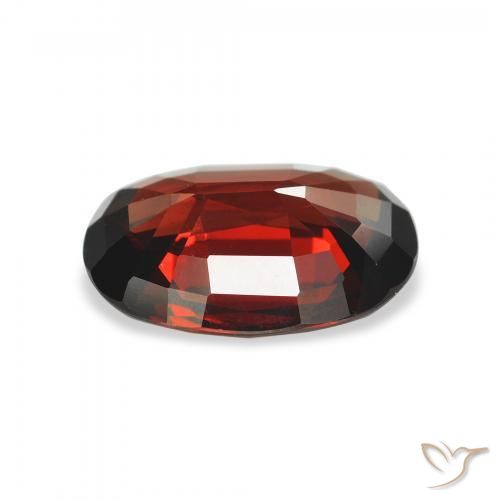 Granate almandino Rojo oscuro natural de 3.13 ct, Ovalada, VS