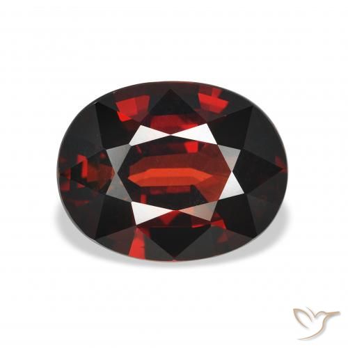 4.13ct Natural Rojo oscuro Granate almandino, Ovalada, VVS