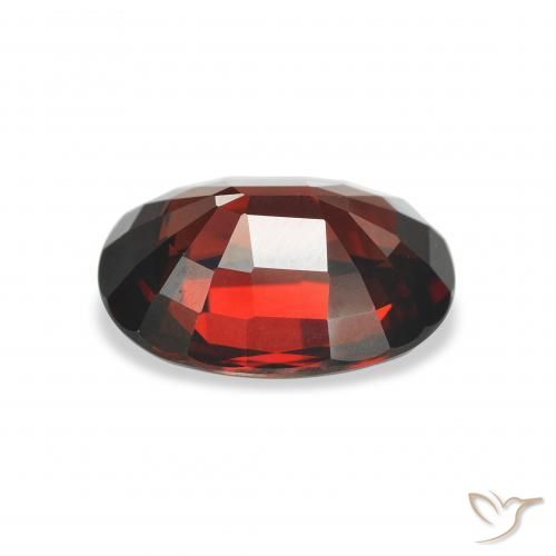 Granate almandino Rojo oscuro natural de 4.13 ct, Ovalada, VVS