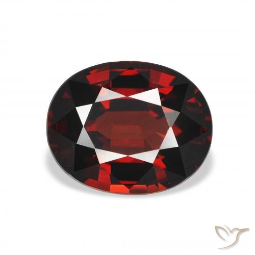 3.83ct Natural Rojo oscuro Granate almandino, Ovalada, VVS