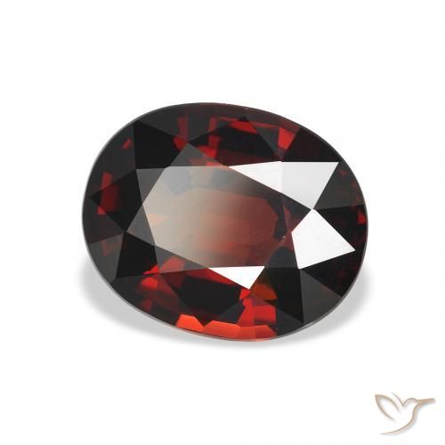 Granate almandino Rojo oscuro natural de 3.83 ct, Ovalada, VVS
