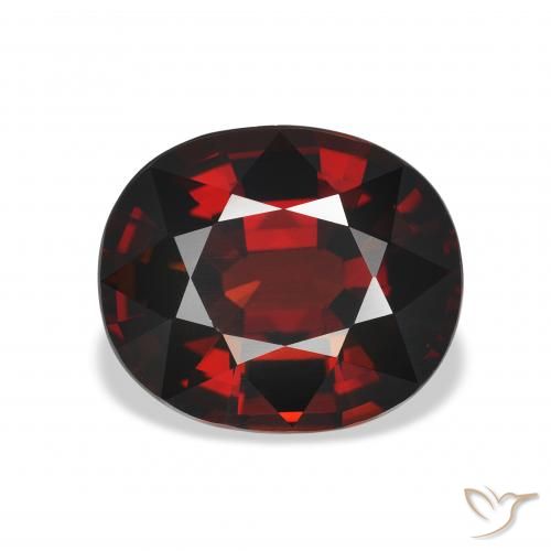 5.15ct Natural Rojo negruzco Granate almandino, Ovalada, VVS