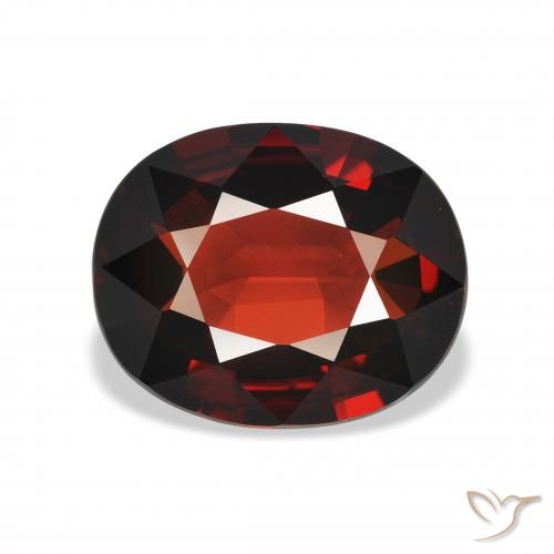 3.83ct Natural Rojo oscuro Granate almandino, Ovalada, VVS