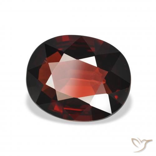 Granate almandino Rojo oscuro natural de 3.83 ct, Ovalada, VVS