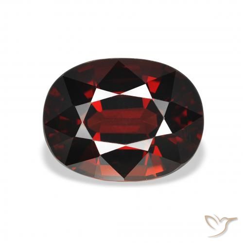 4.26ct Natural Rojo oscuro Granate almandino, Ovalada, VVS