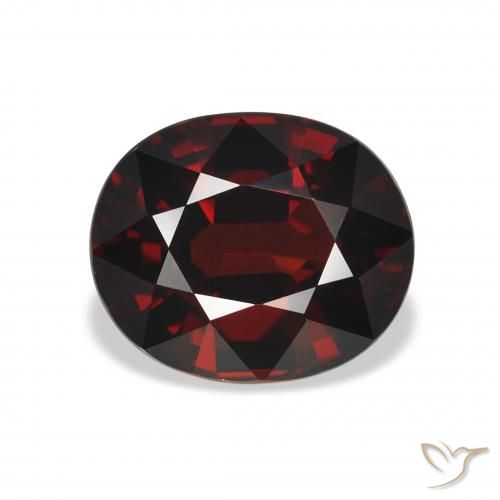 4.80ct Natural Rojo negruzco Granate almandino, Ovalada, VVS