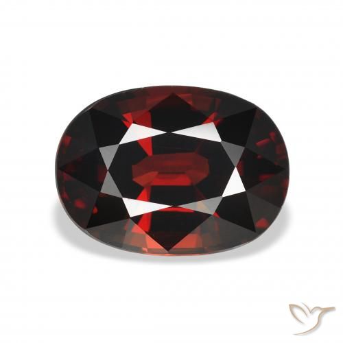 4.54ct Natural Rojo negruzco Granate almandino, Ovalada, VVS
