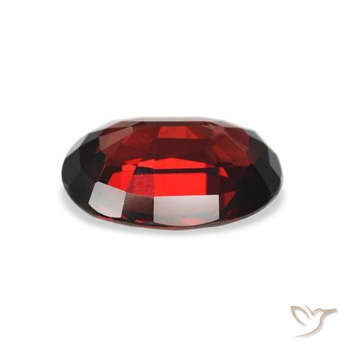 Granate almandino Rojo oscuro natural de 4.59 ct, Ovalada, VVS