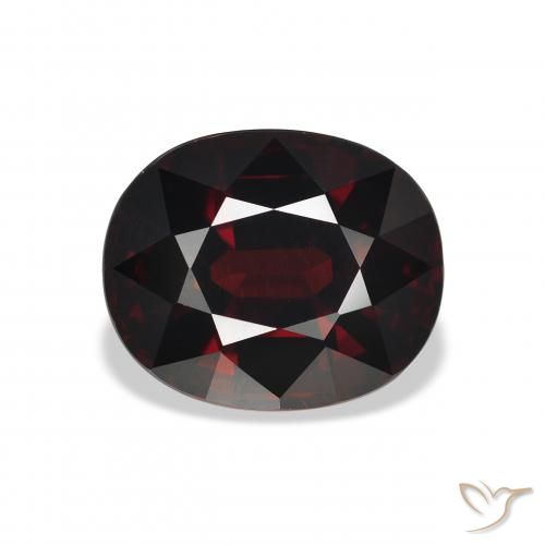 6.72ct Natural Rojo negruzco Granate almandino, Ovalada, VVS