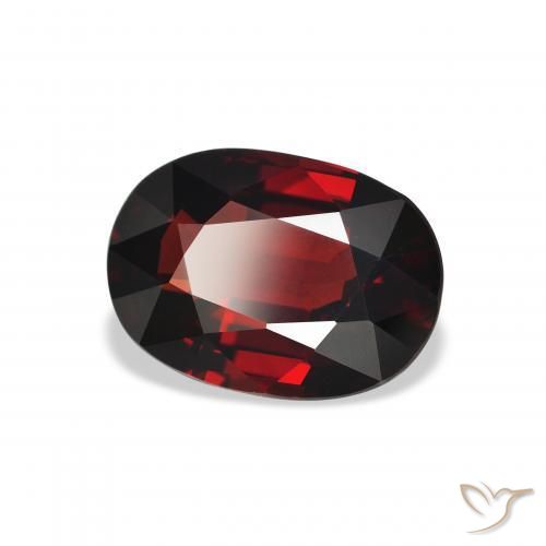 Granate almandino Rojo oscuro natural de 4.02 ct, Ovalada, VVS
