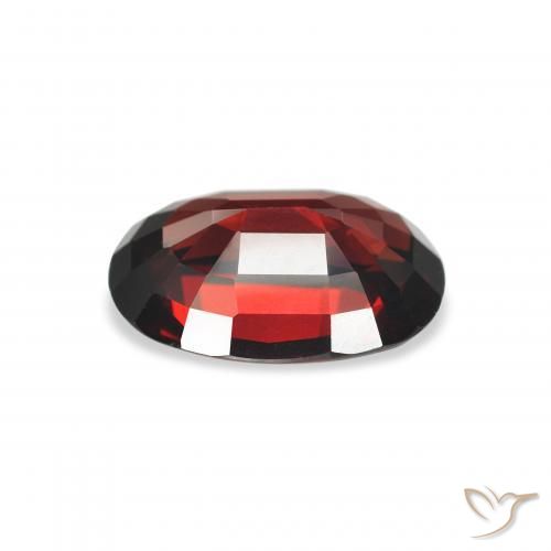 Granate almandino Rojo oscuro natural de 4.02 ct, Ovalada, VVS