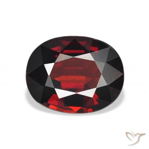 5.40ct Natural Rojo oscuro Granate almandino, Ovalada, VVS