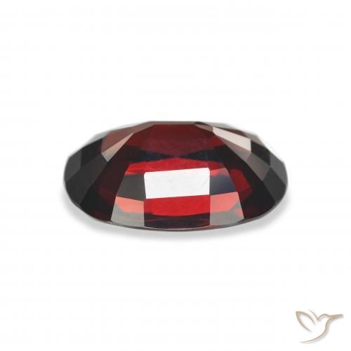 Granate almandino Rojo oscuro natural de 5.35 ct, Ovalada, VVS-VS