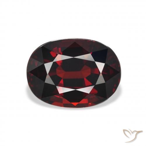 5.80ct Natural Rojo negruzco Granate almandino, Ovalada, VVS
