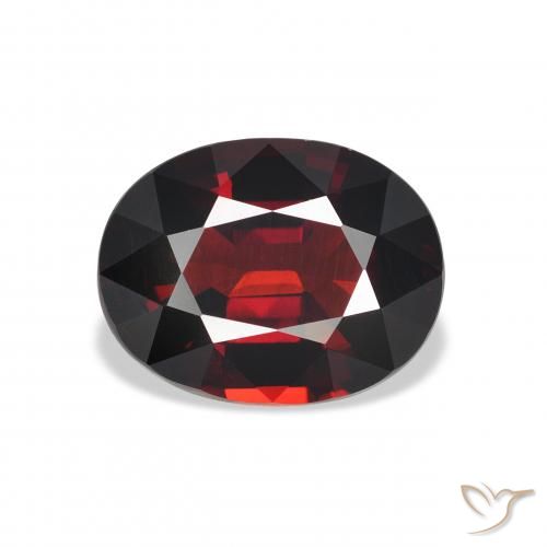 5.34ct Natural Rojo oscuro Granate almandino, Ovalada, VVS