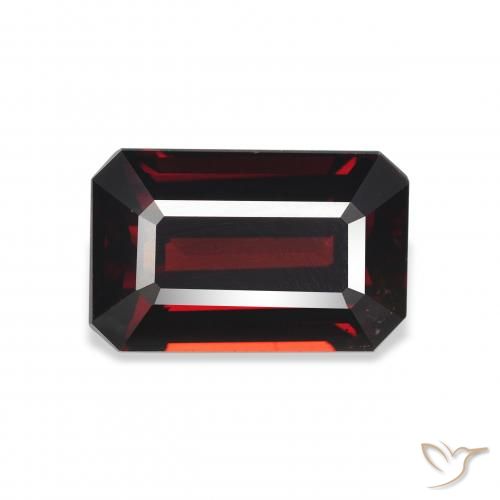 6.03ct Natural Rojo oscuro Granate almandino, corte esmeralda, VVS