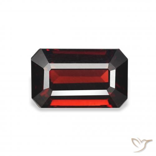 3.58ct Natural Rojo oscuro Granate almandino, corte esmeralda, VVS