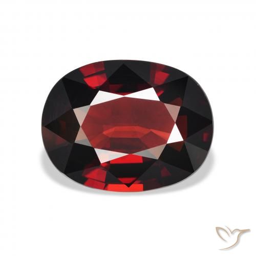 7.05ct Natural Rojo negruzco Granate almandino, Ovalada, VVS