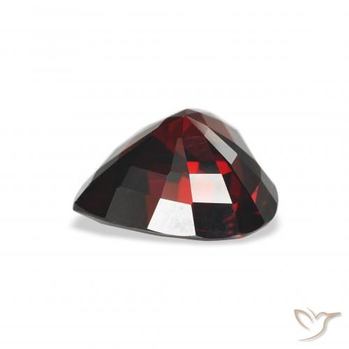 Granate almandino Rojo oscuro natural de 3.88 ct, Corazón, VVS