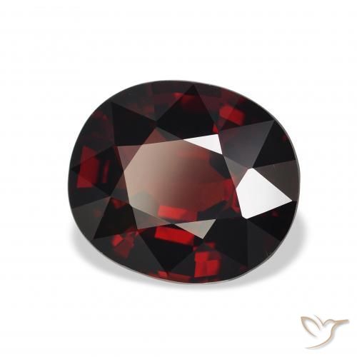 Granate almandino Rojo oscuro natural de 5.04 ct, Ovalada, VS