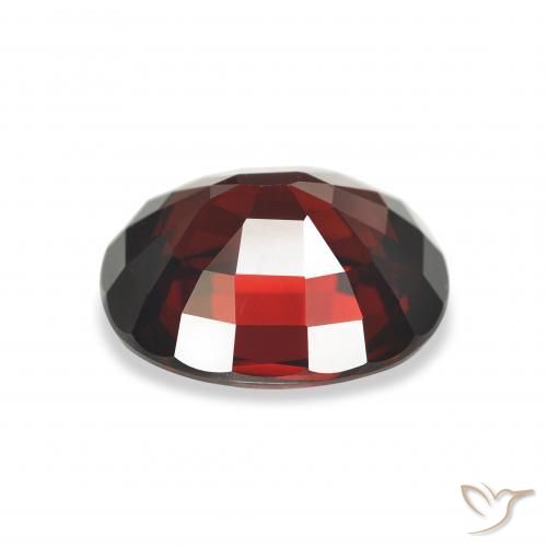Granate almandino Rojo oscuro natural de 5.04 ct, Ovalada, VS