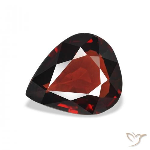 3.64ct Natural Rojo oscuro Granate almandino, En forma de pera, VS