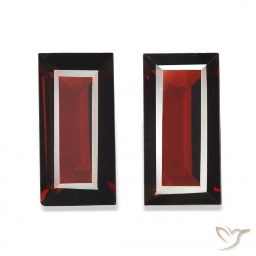 3.45ctw Natural Rojo oscuro Granate almandino, Corte Baguette, VVS-VS