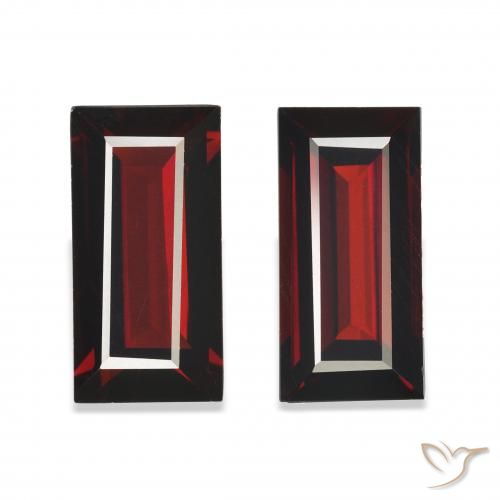 3.78ctw Natural Rojo oscuro Granate almandino, Corte Baguette, VVS-VS