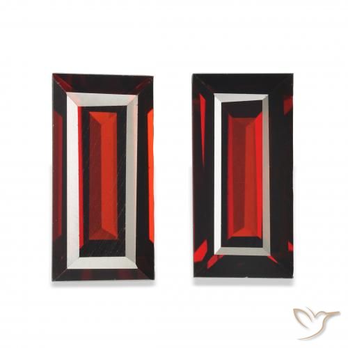 3.62ctw Natural Rojo oscuro Granate almandino, Corte Baguette, VVS-VS