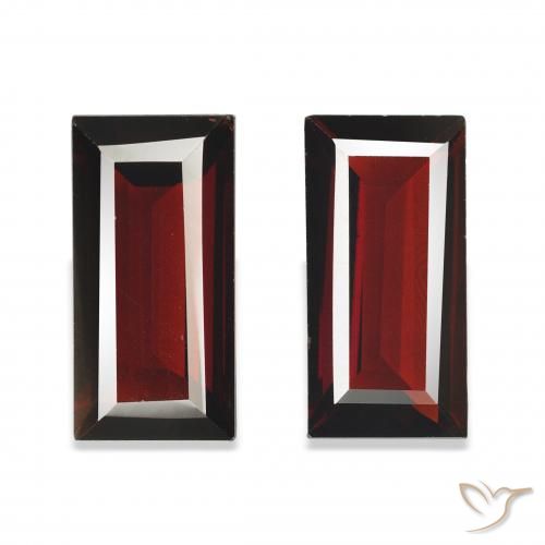 3.49ctw Natural Rojo oscuro Granate almandino, Corte Baguette, VVS-VS