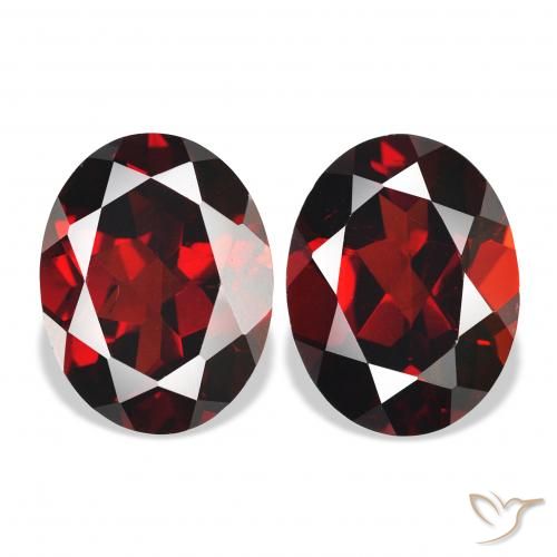 4.72ctw Natural Rojo oscuro Granate almandino, Ovalada, VS