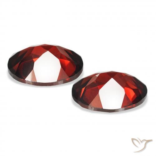 Gemas de Granate almandino Rojo oscuro natural de 4.43 ct, Ovalada, VS