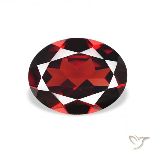 Granate almandino Rojo oscuro natural de 1.94 ct, Ovalada, VVS-VS