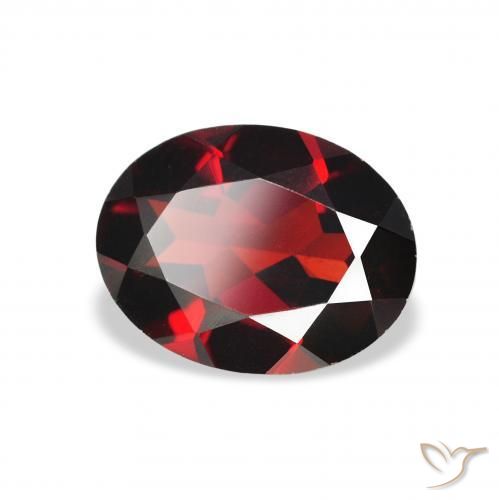 Granate almandino Rojo oscuro natural de 2.01 ct, Ovalada, VVS-VS