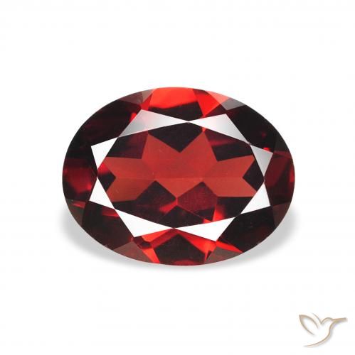 2.00ct Natural Rojo oscuro Granate almandino, Ovalada, VVS-VS