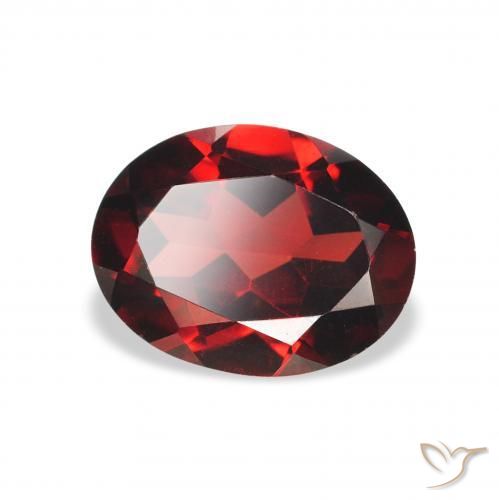 Granate almandino Rojo oscuro natural de 2.00 ct, Ovalada, VVS-VS