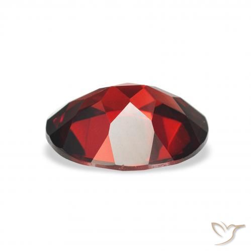 Granate almandino Rojo oscuro natural de 2.16 ct, Ovalada, VVS-VS