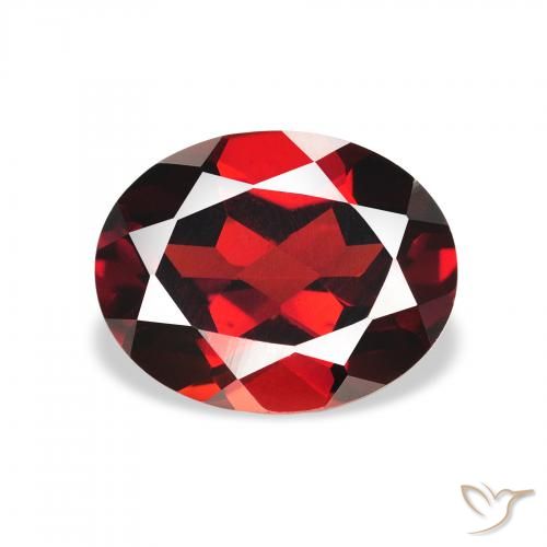 2.25ct Natural Rojo oscuro Granate almandino, Ovalada, VS