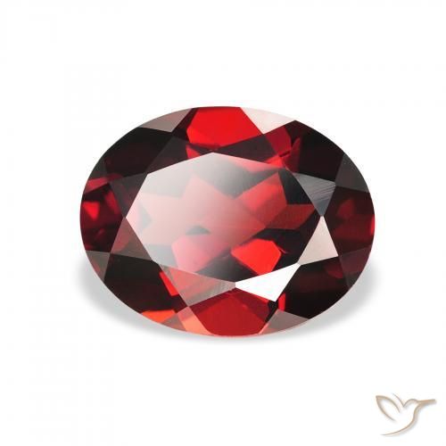 Granate almandino Rojo oscuro natural de 2.25 ct, Ovalada, VS