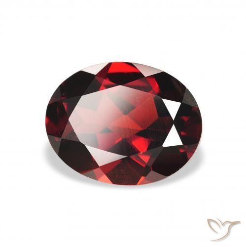 Granate almandino Rojo oscuro natural de 2.24 ct, Ovalada, VS