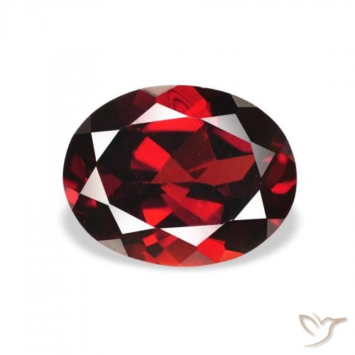 2.14ct Natural Rojo oscuro Granate almandino, Ovalada, VS