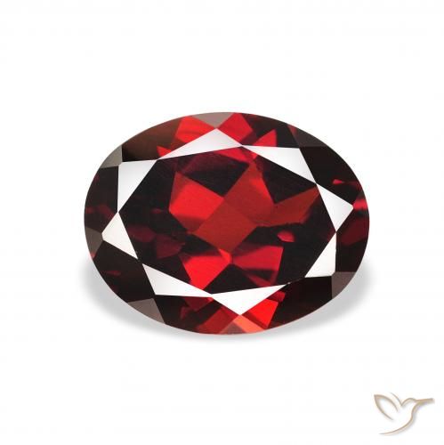 2.12ct Natural Rojo oscuro Granate almandino, Ovalada, VS