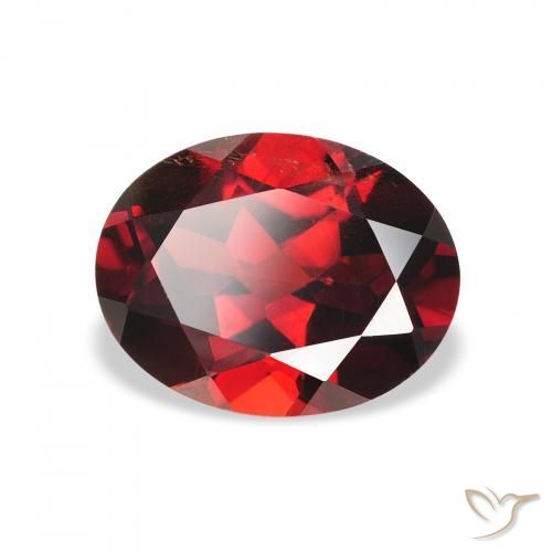 Granate almandino Rojo oscuro natural de 2.33 ct, Ovalada, VS