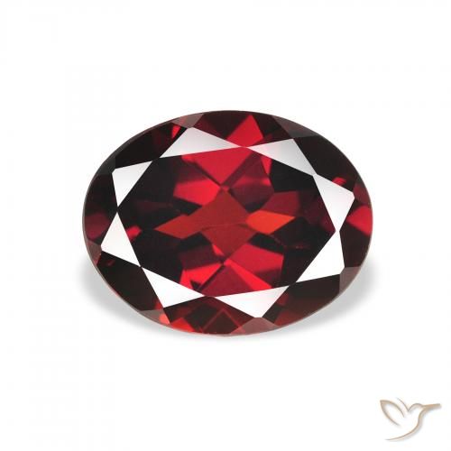 2.13ct Natural Rojo oscuro Granate almandino, Ovalada, VS
