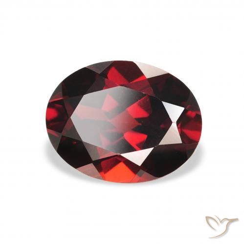 Granate almandino Rojo oscuro natural de 2.38 ct, Ovalada, VS